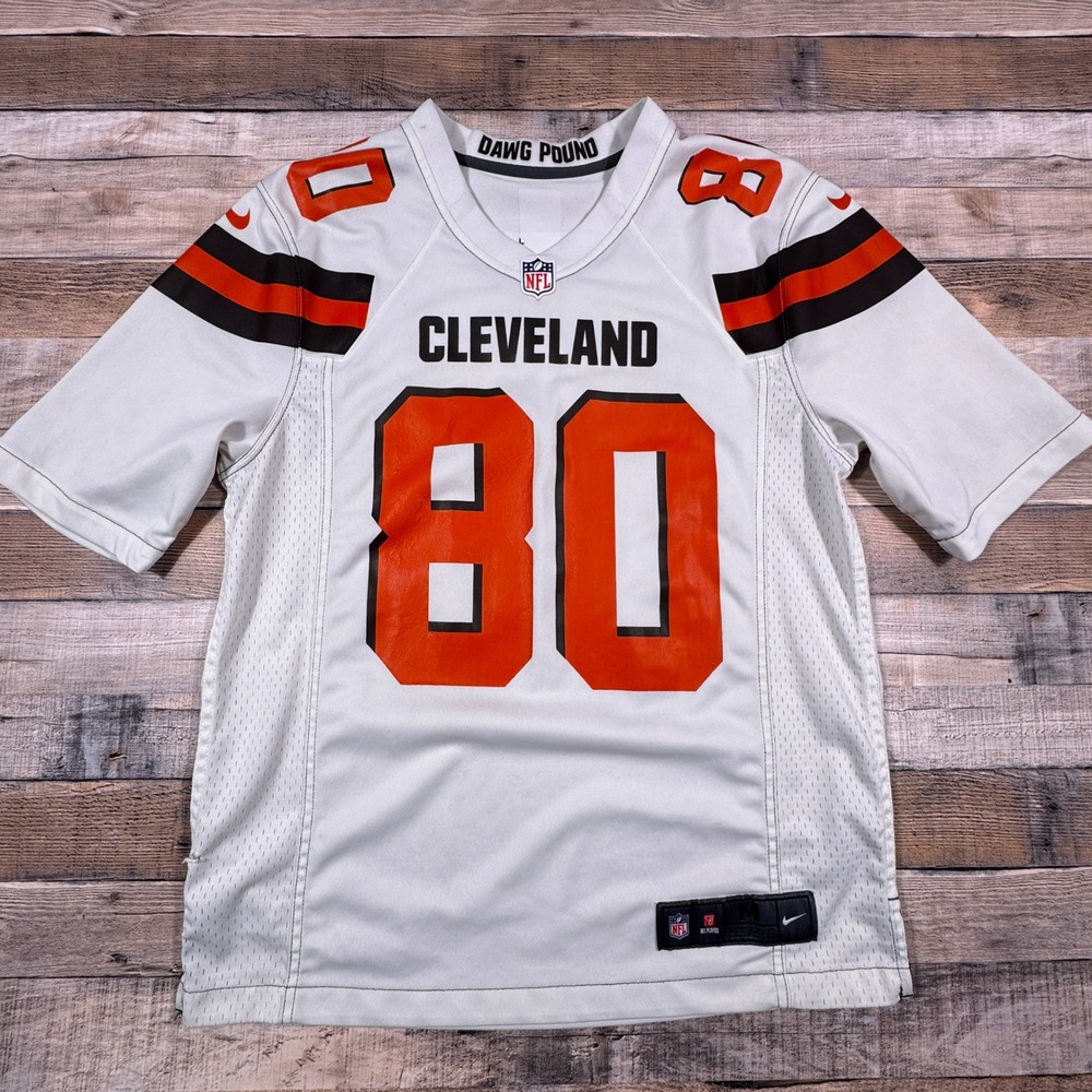 Nike Cleveland Browns Jarvis Landry 80 Jersey Mens Medium White NFL Football